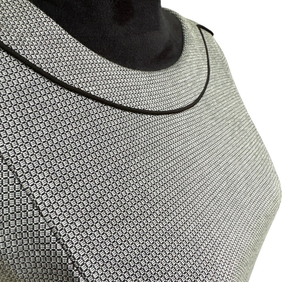 White House Black Market Women's Ponte Black Sleeveless Jumper Dress Size 4 - Picture 5 of 6